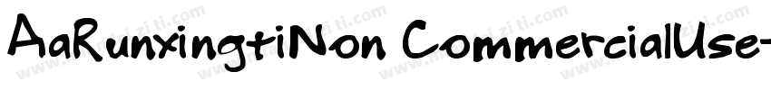 AaRunxingtiNon CommercialUse字体转换